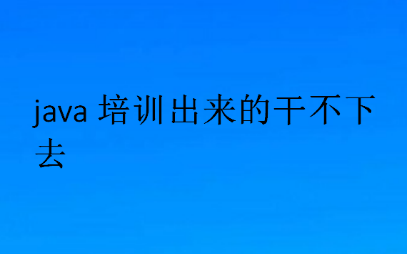 java培訓出來的干不下去